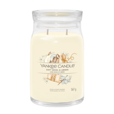 Yankee Candle Soft Wool & Amber Signature Medium Jar
