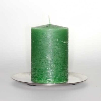 Kerzen Stabkerzen 6cm Raureif Stumpen grün 9cm hoch