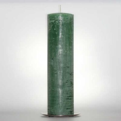 Kerzen Stabkerzen 8cm Raureif Stumpen grün 30cm hoch