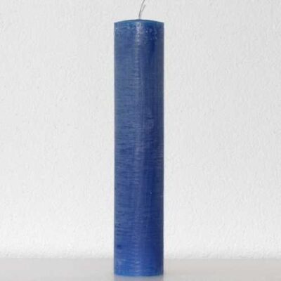 Kerzen Stabkerzen 8cm Raureif Stumpen blau 40cm hoch