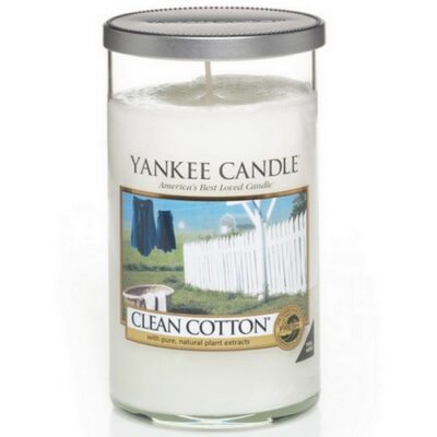 Clean Cotton Pillar Yankee Candle small