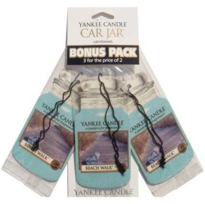 Yankee Candle Car Jar Classic Duftbäumchen Beach Walk 3er Set