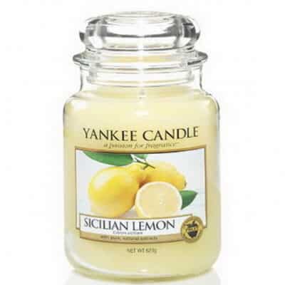 Sicilian Lemon YAnkee Candle Housewarmer Glas gross