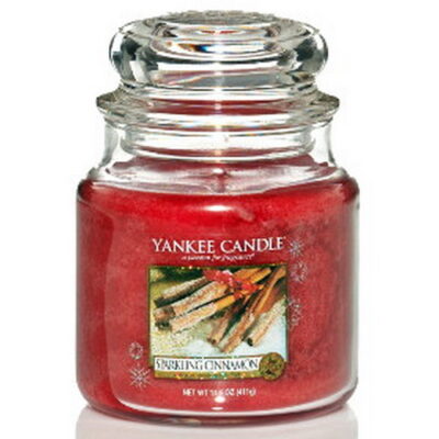 Sparkling Cinnamon Housewarmer glas mittel Yankee Candle
